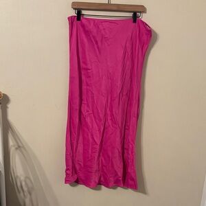 Anthropologie Gilda Satin Pull On Midi Skirt